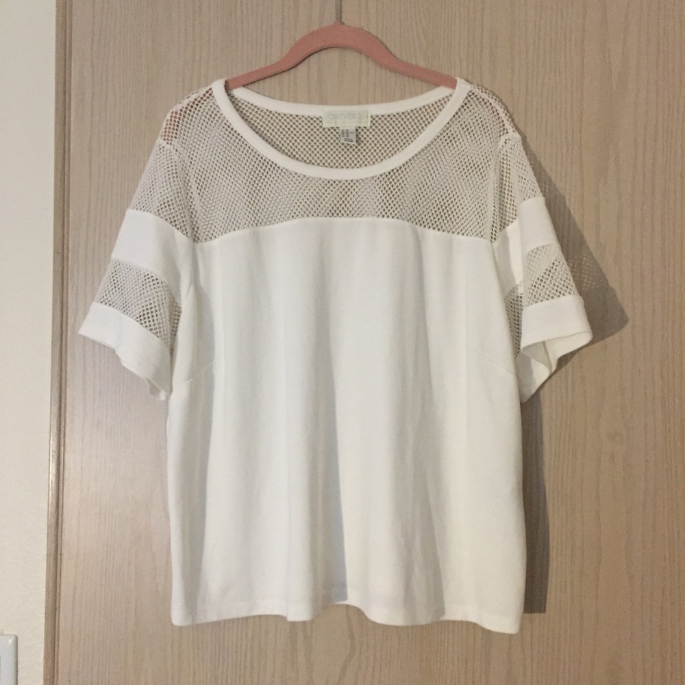 White mesh top